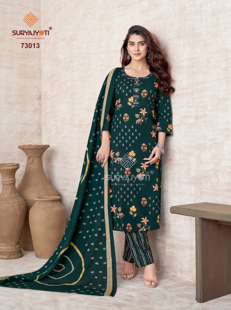 Trendy Cotton Vol 73 By Suryajyoti Cotton Printed Dress Material